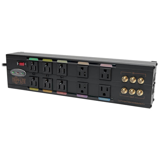 Tripp Lite Isobar Home/Business Theater Surge Suppressor Black 10 Ac Outlet(S) 120 V 2.4 M