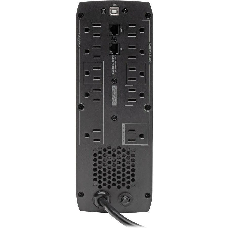 Tripp Lite Line Interactive Ups With Usb And 10 Outlets - 120V, 1300Va, 720W, 50/60 Hz, Avr, Eco Series, Energy Star