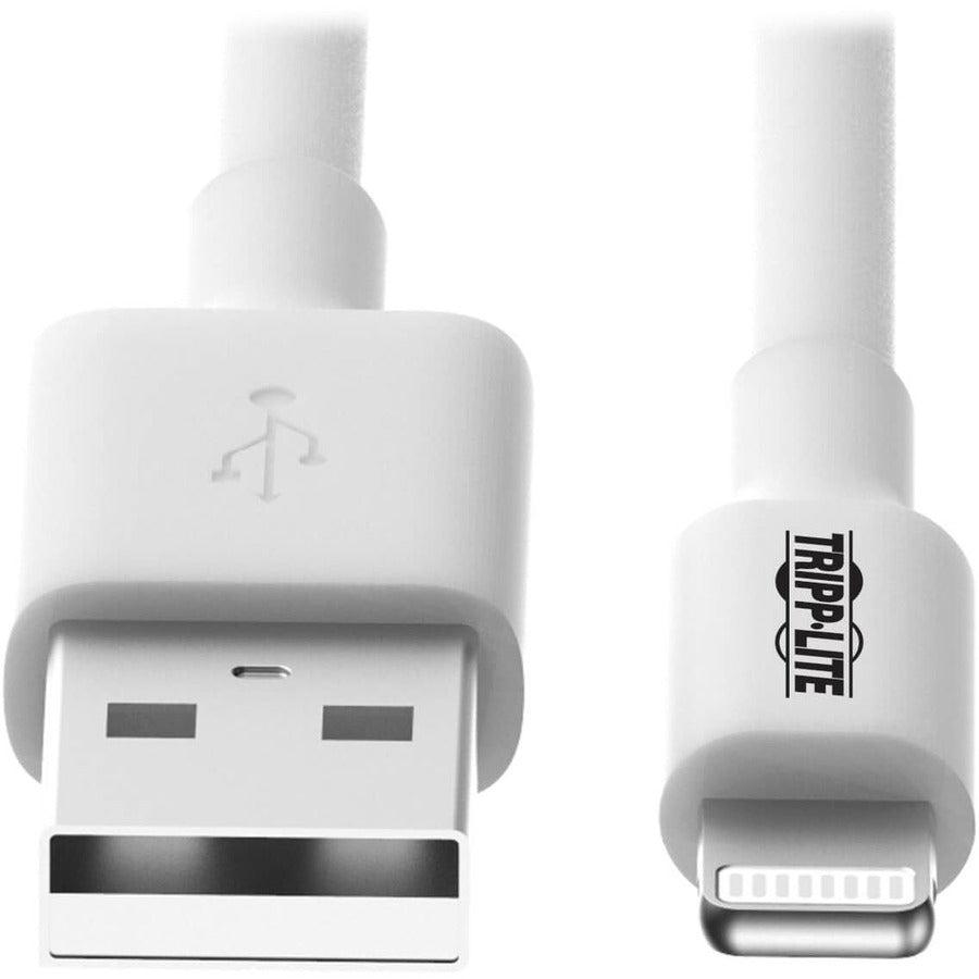 Tripp Lite M100-003-Wh Usb-A To Lightning Sync/Charge Cable, Mfi Certified - White, M/M, Usb 2.0, 3 Ft. (0.91 M)