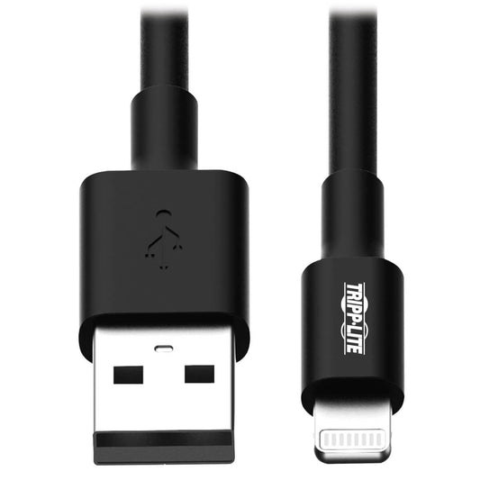 Tripp Lite M100-006-Bk Usb-A To Lightning Sync/Charge Cable, Mfi Certified - Black, M/M, Usb 2.0, 6 Ft. (1.83 M)