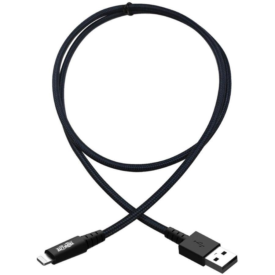 Tripp Lite M100-006-Gy-Max Heavy-Duty Usb-A To Lightning Sync/Charge Cable, Uhmwpe And Aramid Fibers, Mfi Certified - 6 Ft. (1.83 M)
