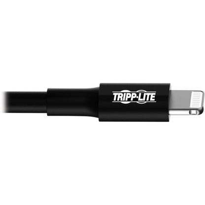 Tripp Lite M100-10N-Bk Usb-A To Lightning Sync/Charge Cable, Mfi Certified - Black, M/M, Usb 2.0, 10 In. (0.3M)