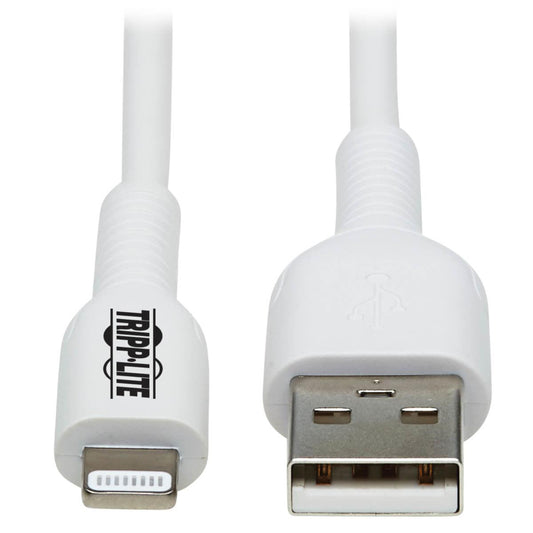 Tripp Lite M100Ab-01M-Wh Safe-It Usb-A To Lightning Sync/Charge Antibacterial Cable (M/M), Mfi Certified, White, 1 M (3.3 Ft.)