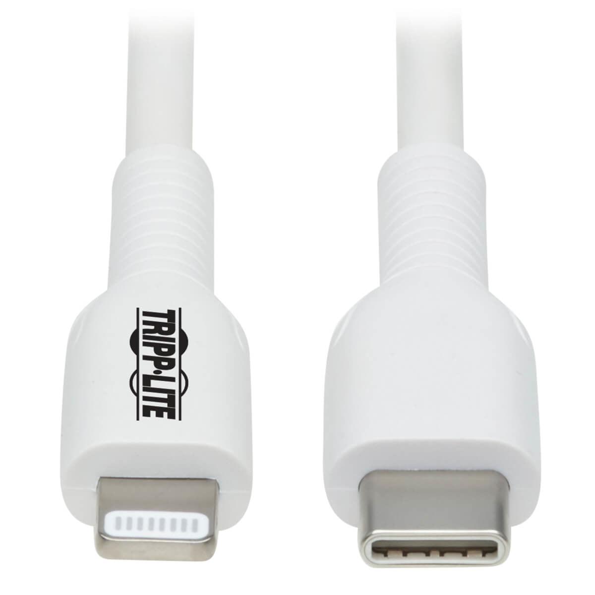 Tripp Lite M102-02M-Wh Usb-C To Lightning Sync/Charge Cable (M/M), Mfi Certified, White, 2 M (6.6 Ft.)