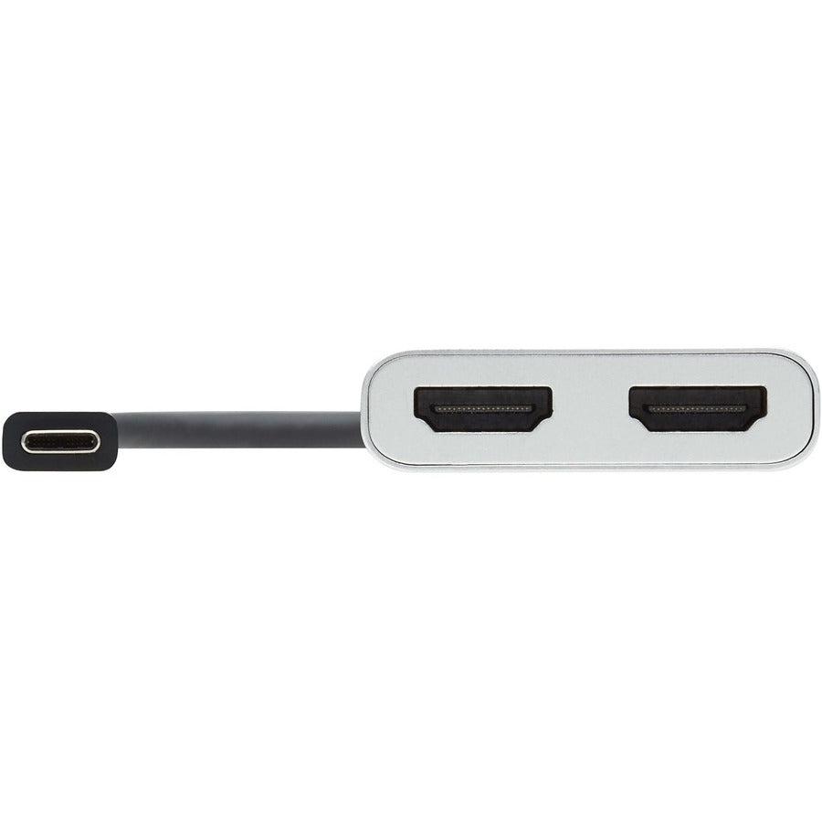 Tripp Lite Mtb3-002-Hd Dual-Monitor Thunderbolt 3 To Hdmi Adapter (M/2Xf) - 4K 60 Hz, 4:4:4, Silver