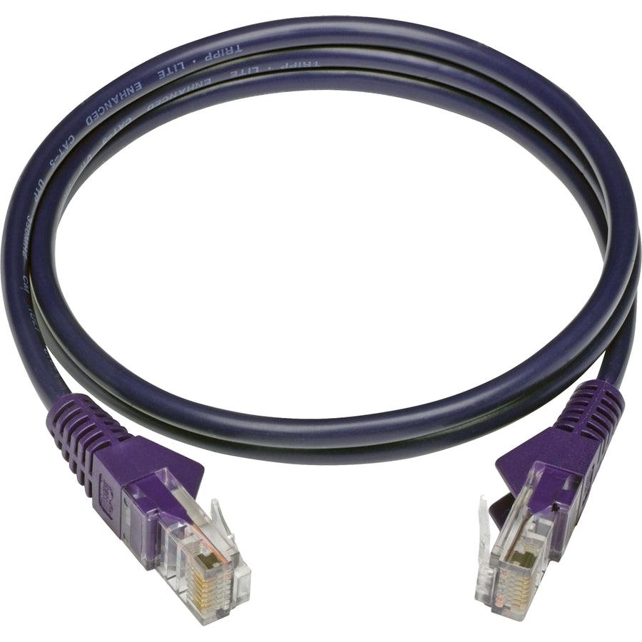 Tripp Lite N001-003-Pu Cat5E 350 Mhz Snagless Molded (Utp) Ethernet Cable (Rj45 M/M) - Purple, 3 Ft. (0.91 M)