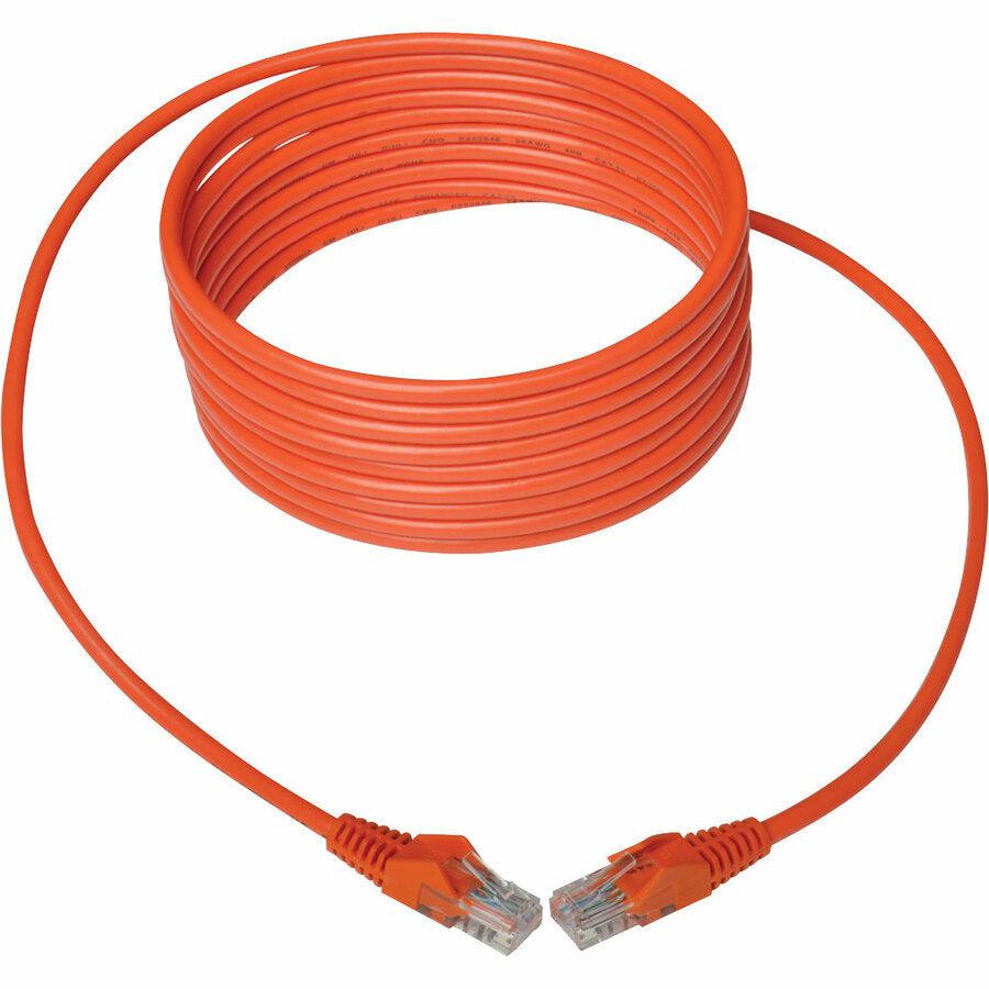 Tripp Lite N001-015-Or Cat5E 350 Mhz Snagless Molded (Utp) Ethernet Cable (Rj45 M/M) - Orange, 15 Ft. (4.57 M)