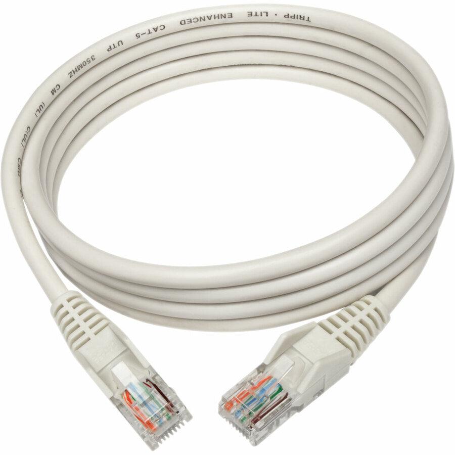 Tripp Lite N001-015-Wh Cat5E 350 Mhz Snagless Molded (Utp) Ethernet Cable (Rj45 M/M) - White, 15 Ft. (4.57 M)