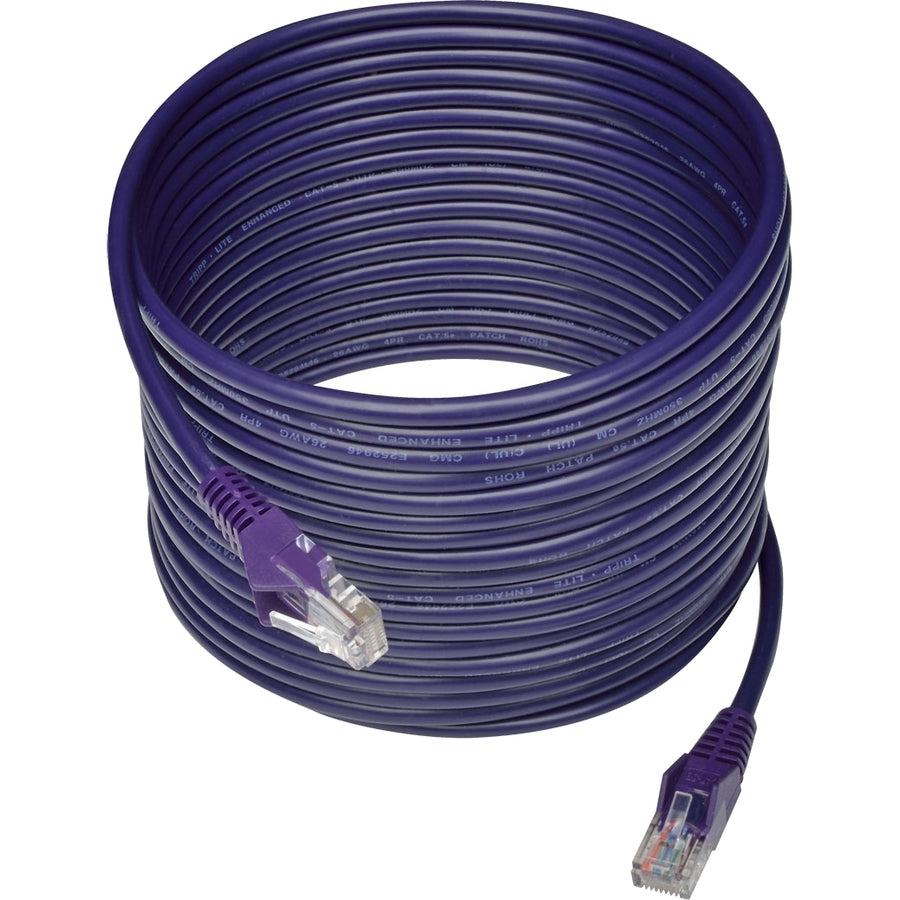 Tripp Lite N001-025-Pu Cat5E 350 Mhz Snagless Molded (Utp) Ethernet Cable (Rj45 M/M) - Purple, 25 Ft. (7.62 M)