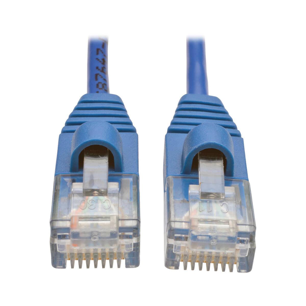 Tripp Lite N001-S01-Bl Cat5E 350 Mhz Snagless Molded Slim (Utp) Ethernet Cable (Rj45 M/M) - Blue, 1 Ft. (0.31 M)