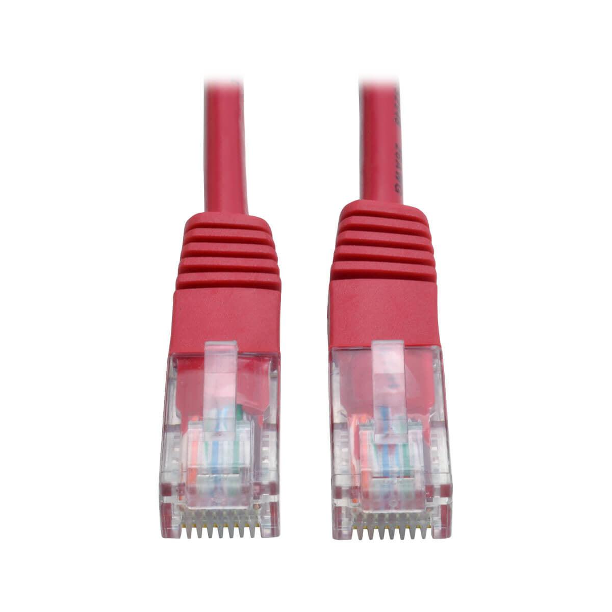 Tripp Lite N002-001-Rd Cat5E 350 Mhz Molded (Utp) Ethernet Cable (Rj45 M/M) - Red, 1 Ft. (0.31 M)