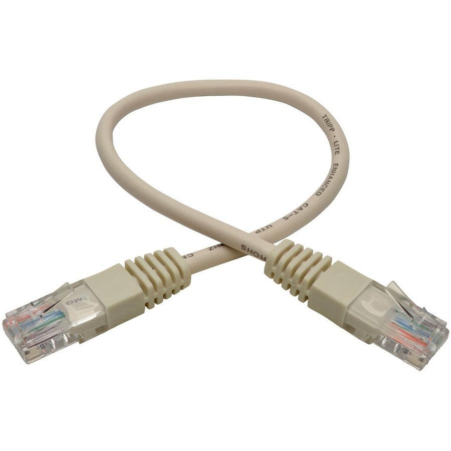 Tripp Lite N002-001-Wh Cat5E 350 Mhz Molded (Utp) Ethernet Cable (Rj45 M/M) - White, 1 Ft. (0.31 M)