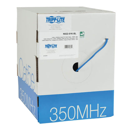 Tripp Lite N022-01K-Bl Cat5E 350 Mhz Solid Core (Utp) Pvc Bulk Ethernet Cable - Blue, 1000 Ft. (304.8 M), Taa