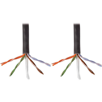 Tripp Lite N024-01K-Bk Cat5E 350 Mhz Solid Core Plenum-Rated (Utp) Pvc Bulk Ethernet Cable - Black, 1000 Ft. (304.8 M)