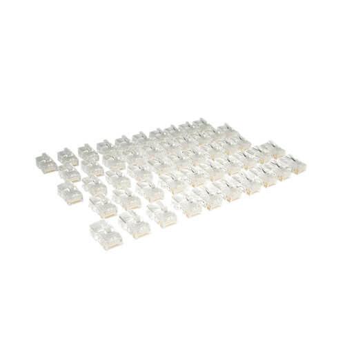 Tripp Lite N031-050 Cat5E Rj45 Modular In-Line Connectors For Stranded Cat5E Cable, 50-Pack, Taa