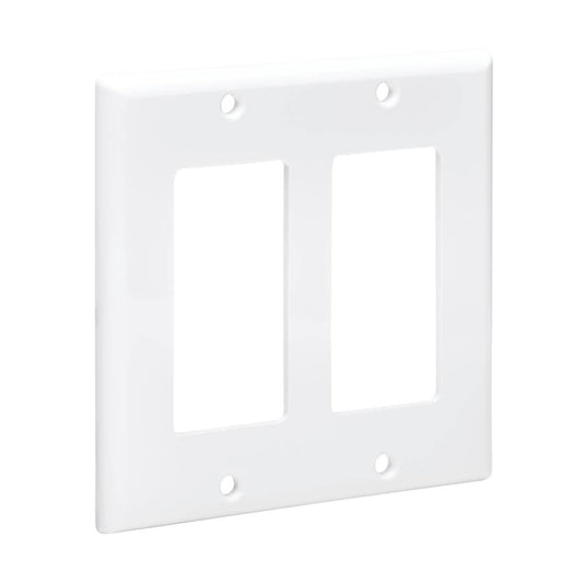 Tripp Lite N042D-200-Wh Double-Gang Faceplate, Decora Style - Vertical, White