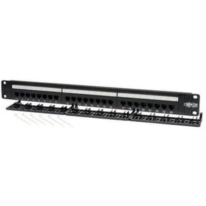 Tripp Lite N052-024 24-Port 1U Rack-Mount Cat5E 110 Patch Panel, 568B, Rj45 Ethernet, Taa