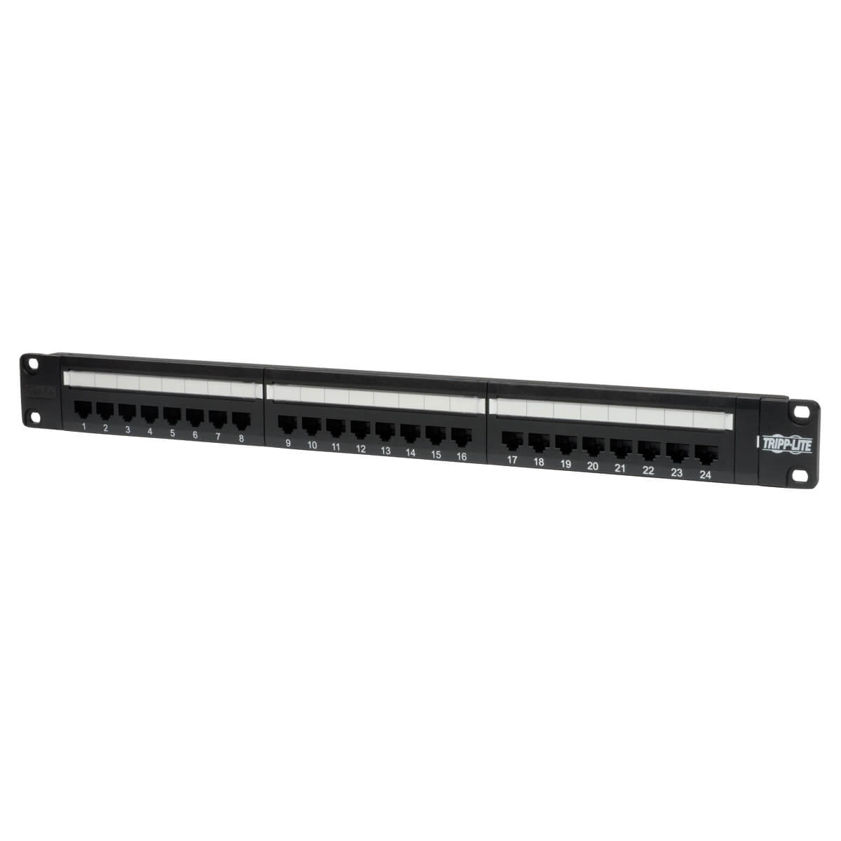 Tripp Lite N052-024 24-Port 1U Rack-Mount Cat5E 110 Patch Panel, 568B, Rj45 Ethernet, Taa