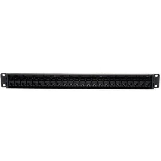 Tripp Lite N054-024 24-Port 1U Rack-Mount Cat5E Feedthrough Patch Panel, Rj45 Ethernet, Taa