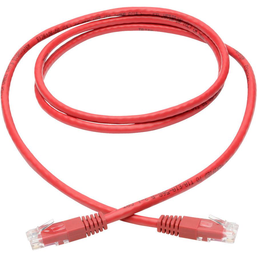 Tripp Lite N200-005-Rd Cat6 Gigabit Molded (Utp) Ethernet Cable (Rj45 M/M), Red, 5 Ft. (1.52 M)