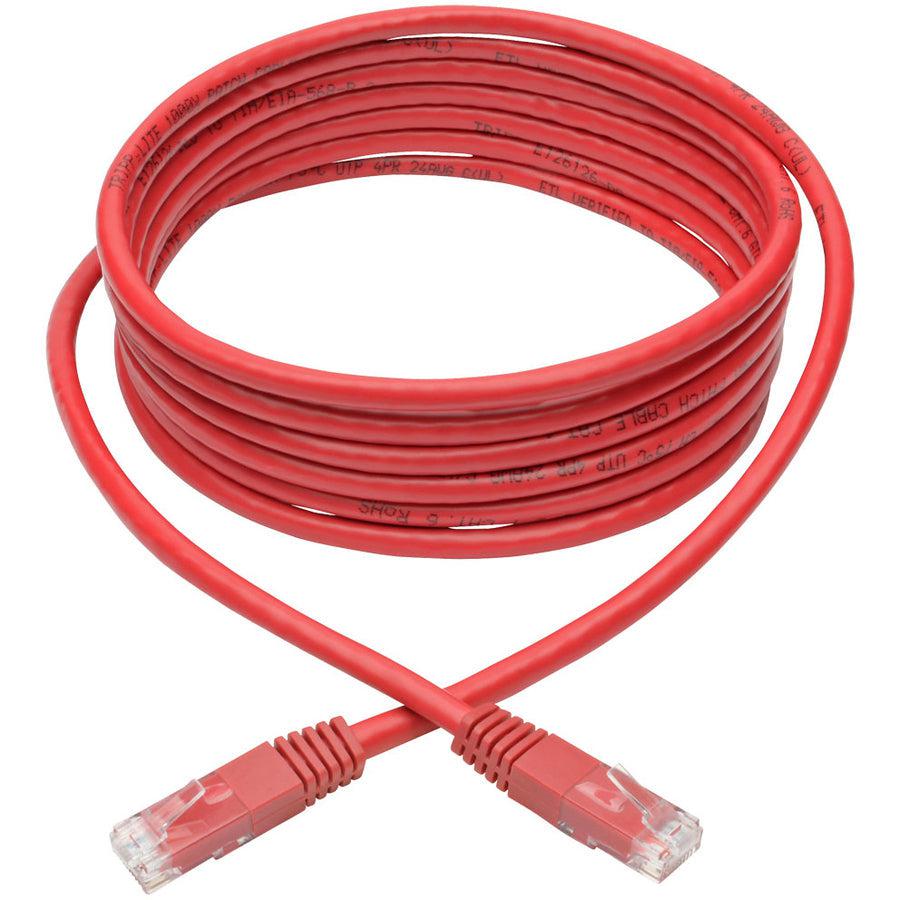 Tripp Lite N200-010-Rd Cat6 Gigabit Molded (Utp) Ethernet Cable (Rj45 M/M), Red, 10 Ft. (3.05 M)