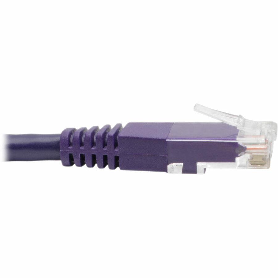 Tripp Lite N200-015-Pu Cat6 Gigabit Molded (Utp) Ethernet Cable (Rj45 M/M), Purple, 15 Ft. (4.57 M)