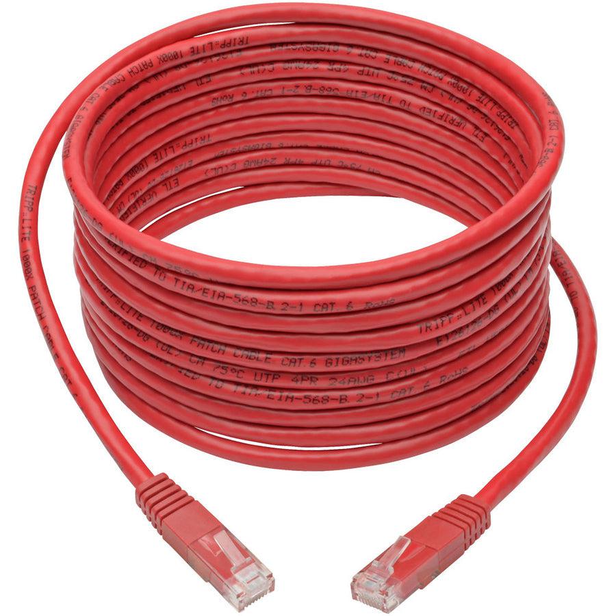 Tripp Lite N200-015-Rd Cat6 Gigabit Molded (Utp) Ethernet Cable (Rj45 M/M), Red, 15 Ft. (4.57 M)