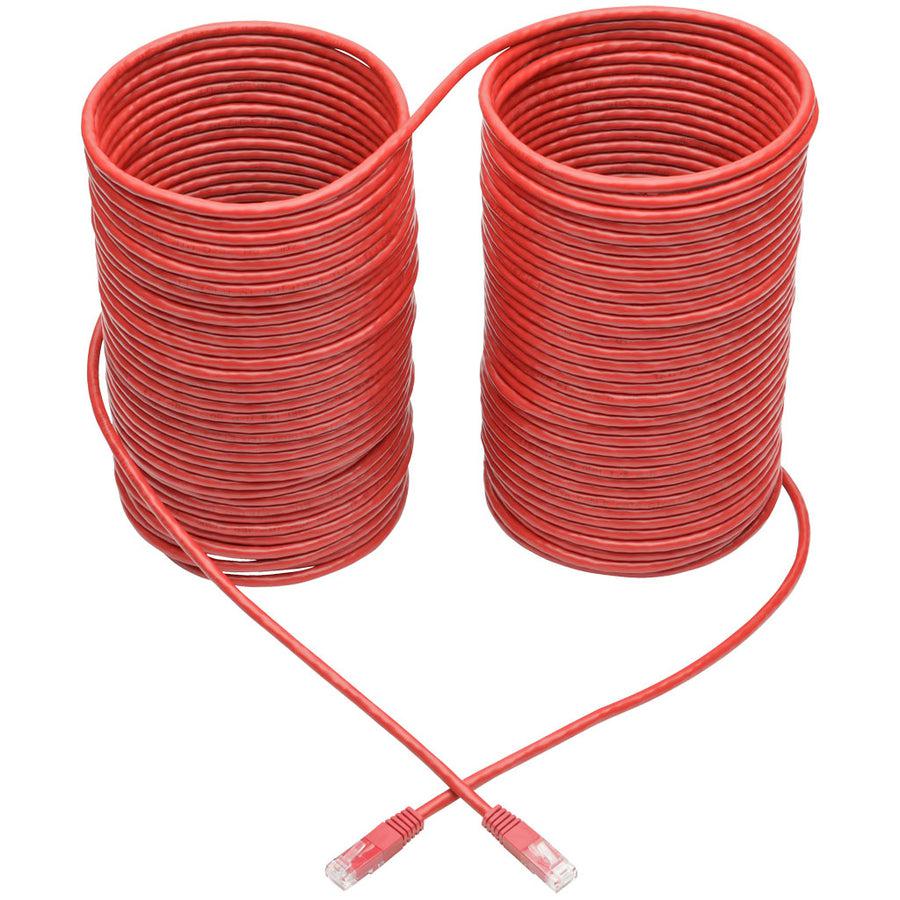 Tripp Lite N200-100-Rd Cat6 Gigabit Molded (Utp) Ethernet Cable (Rj45 M/M), Red, 100 Ft. (30.5 M)