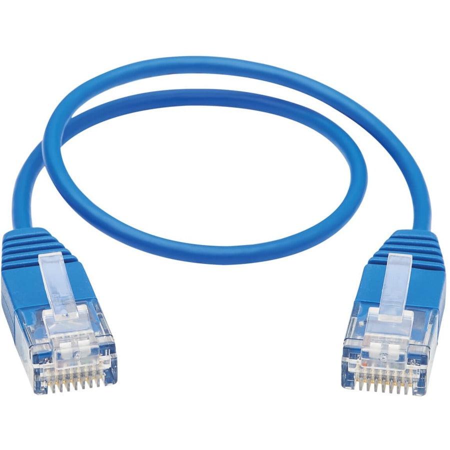 Tripp Lite N200-Ur01-Bl Cat6 Gigabit Molded Ultra-Slim Utp Ethernet Cable (Rj45 M/M), Blue, 1 Ft. (0.31 M)