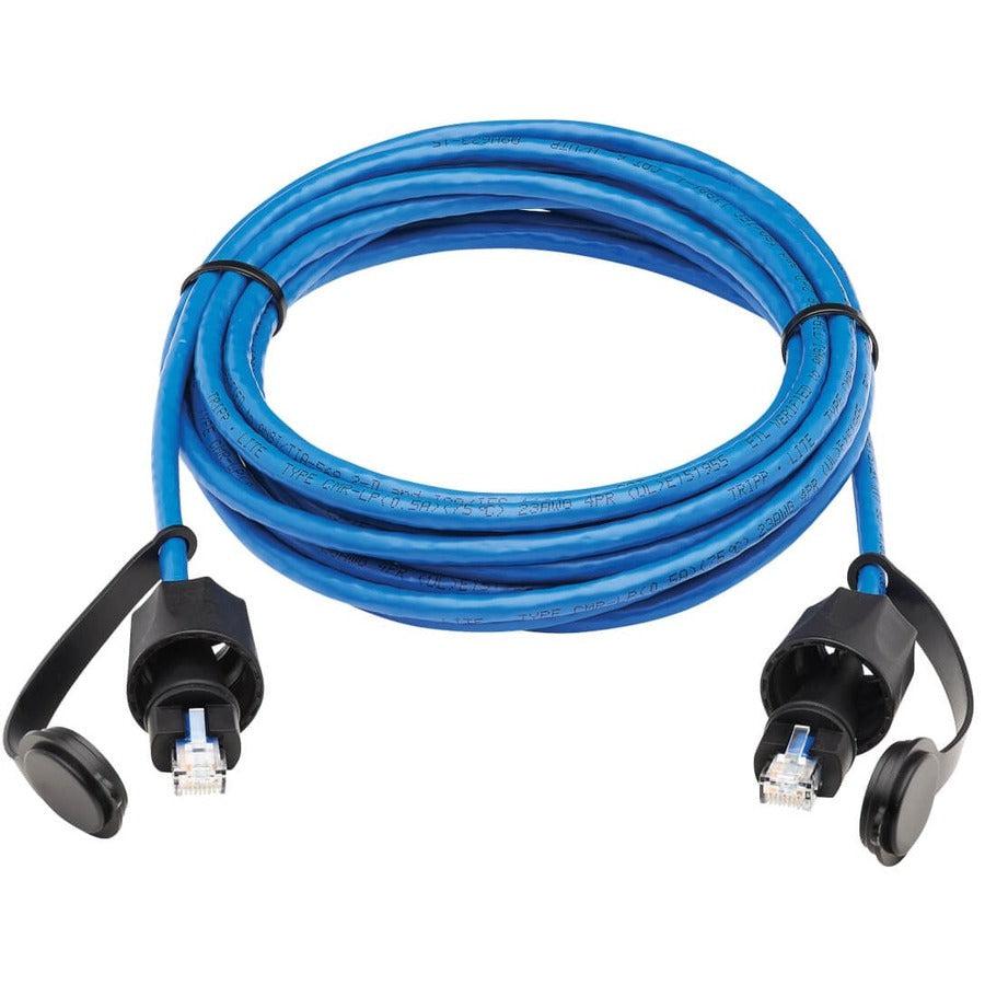 Tripp Lite N200P-016Bl-Ind Industrial Cat6 Utp Ethernet Cable (Rj45 M/M), 100W Poe, Cmr-Lp, Ip68, Blue, 16 Ft. (4.88 M)