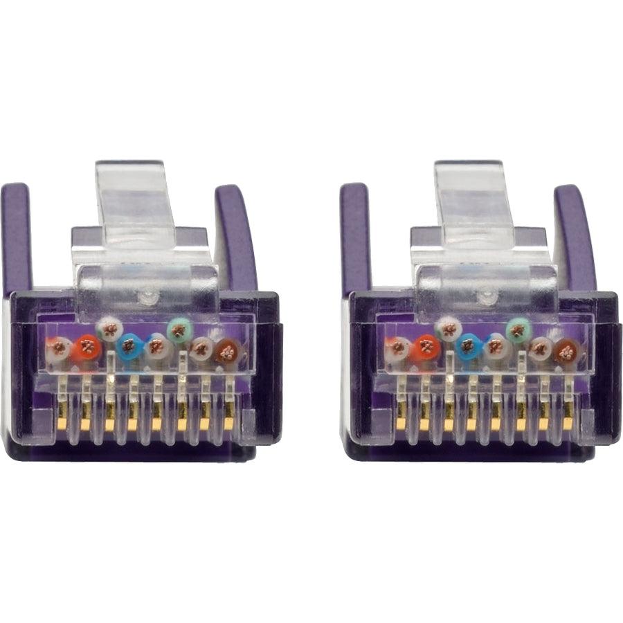 Tripp Lite N201-002-Pu Cat6 Gigabit Snagless Molded (Utp) Ethernet Cable (Rj45 M/M), Purple, 2 Ft. (0.61 M)