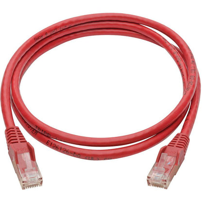 Tripp Lite N201-004-Rd Cat6 Gigabit Snagless Molded (Utp) Ethernet Cable (Rj45 M/M), Red, 4 Ft. (1.22 M)