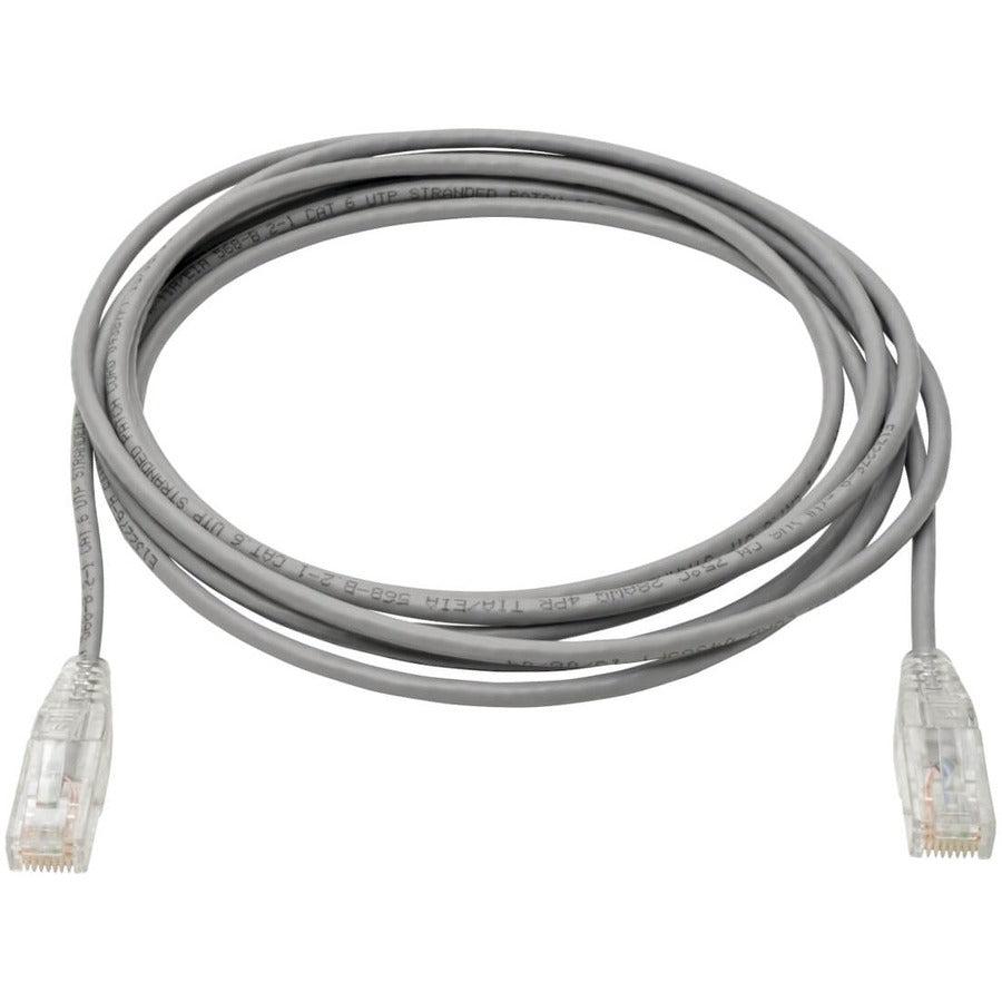 Tripp Lite N201-S15-Gy Cat6 Gigabit Snagless Slim Utp Ethernet Cable (Rj45 M/M), Gray, 15 Ft. (4.57 M)