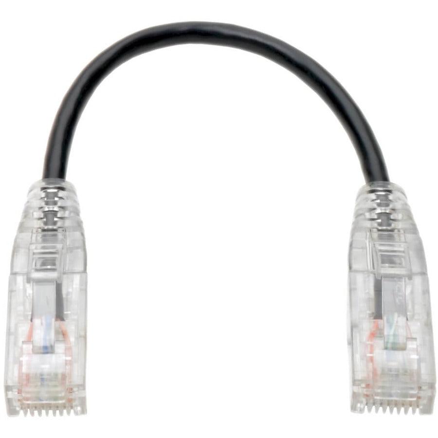 Tripp Lite N201-S6N-Bk Cat6 Gigabit Snagless Slim Utp Ethernet Cable (Rj45 M/M), Black, 6-In. (15.24 Cm)