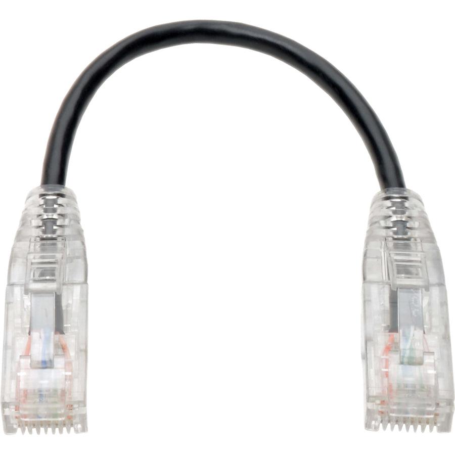 Tripp Lite N201-S8N-Bk Cat6 Gigabit Snagless Slim Utp Ethernet Cable (Rj45 M/M), Black, 8-In. (20.32 Cm)