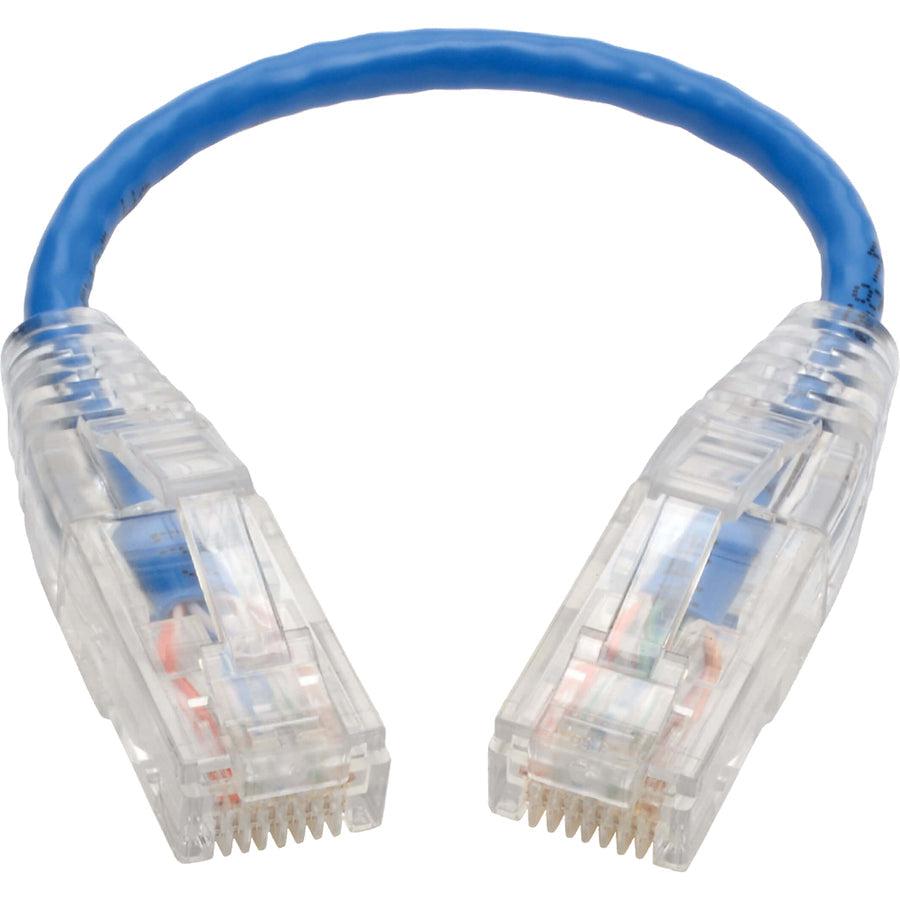 Tripp Lite N201-S8N-Bl Cat6 Gigabit Snagless Slim Utp Ethernet Cable (Rj45 M/M), Blue, 8-In. (20.32 Cm)