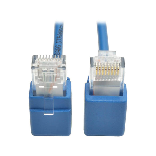 Tripp Lite N201-Sr1-Bl Right-Angle Cat6 Gigabit Snagless Molded Slim Utp Ethernet Cable (Rj45 M/M), Blue, 1 Ft. (0.31 M)