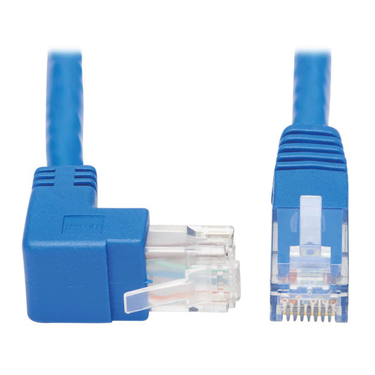 Tripp Lite N204-015-Bl-Up Up-Angle Cat6 Gigabit Molded Utp Ethernet Cable (Rj45 Right-Angle Up M To Rj45 M), Blue, 15 Ft. (4.57 M)