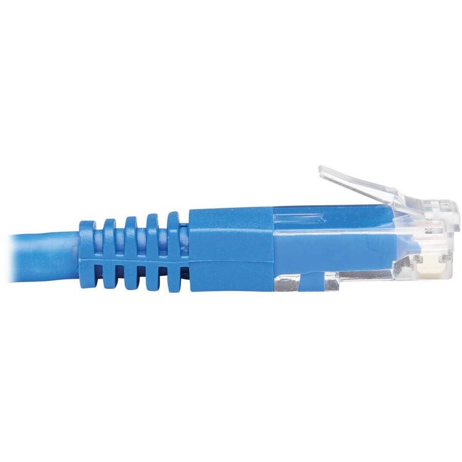 Tripp Lite N204-015-Bl-La Left-Angle Cat6 Gigabit Molded Utp Ethernet Cable (Rj45 Left-Angle M To Rj45 M), Blue, 15 Ft. (4.57 M)