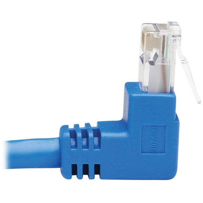 Tripp Lite N204-015-Bl-Up Up-Angle Cat6 Gigabit Molded Utp Ethernet Cable (Rj45 Right-Angle Up M To Rj45 M), Blue, 15 Ft. (4.57 M)