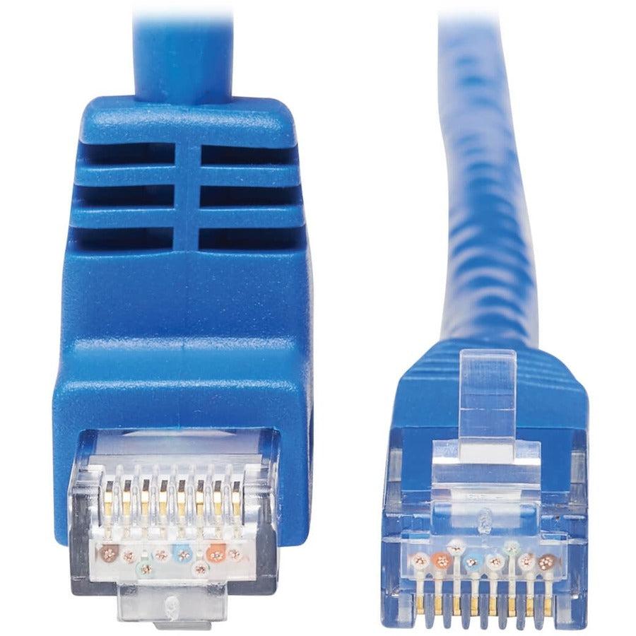 Tripp Lite N204-015-Bl-Up Up-Angle Cat6 Gigabit Molded Utp Ethernet Cable (Rj45 Right-Angle Up M To Rj45 M), Blue, 15 Ft. (4.57 M)