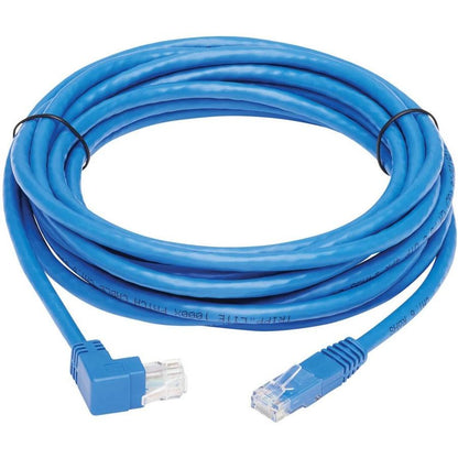 Tripp Lite N204-015-Bl-Up Up-Angle Cat6 Gigabit Molded Utp Ethernet Cable (Rj45 Right-Angle Up M To Rj45 M), Blue, 15 Ft. (4.57 M)