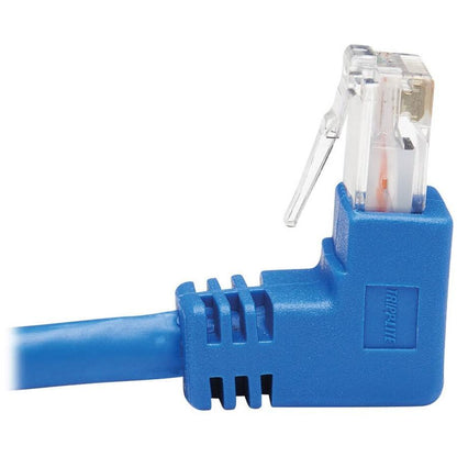Tripp Lite N204-020-Bl-Dn Down-Angle Cat6 Gigabit Molded Utp Ethernet Cable (Rj45 Right-Angle Down M To Rj45 M), Blue, 20 Ft. (6.09 M)