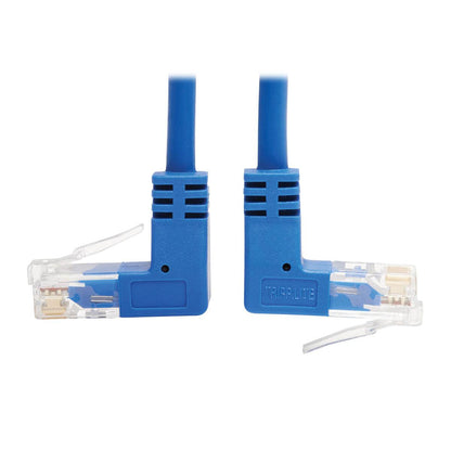 Tripp Lite N204-S01-Bl-Ud Up/Down-Angle Cat6 Gigabit Molded Slim Utp Ethernet Cable (Rj45 Up-Angle M To Rj45 Down-Angle M), Blue, 1 Ft. (0.31 M)