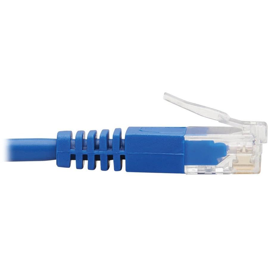 Tripp Lite N204-S01-Bl-Ra Right-Angle Cat6 Gigabit Molded Slim Utp Ethernet Cable (Rj45 Right-Angle M To Rj45 M), Blue, 1 Ft. (0.31 M)