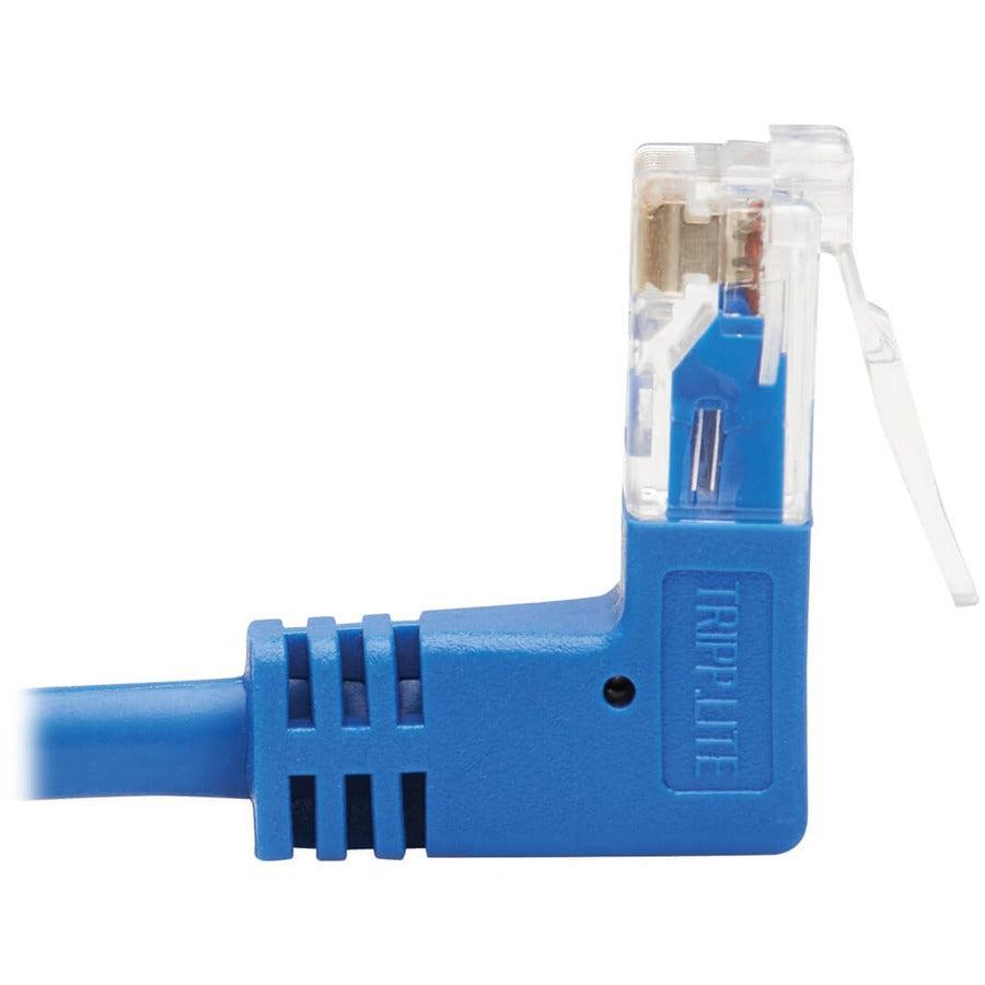 Tripp Lite N204-S01-Bl-Ud Up/Down-Angle Cat6 Gigabit Molded Slim Utp Ethernet Cable (Rj45 Up-Angle M To Rj45 Down-Angle M), Blue, 1 Ft. (0.31 M)