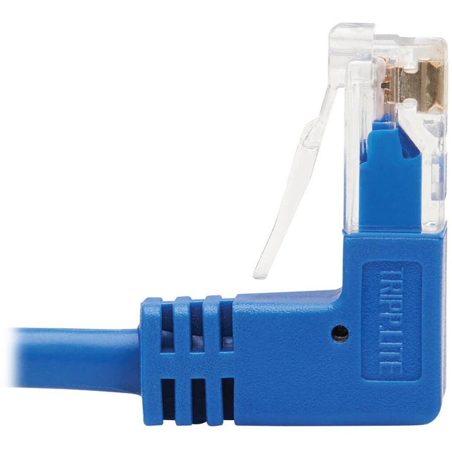 Tripp Lite N204-S01-Bl-Ud Up/Down-Angle Cat6 Gigabit Molded Slim Utp Ethernet Cable (Rj45 Up-Angle M To Rj45 Down-Angle M), Blue, 1 Ft. (0.31 M)