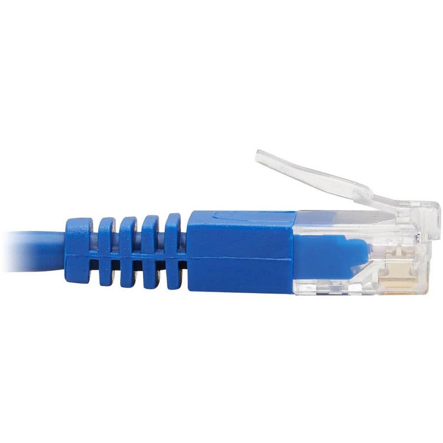 Tripp Lite N204-S01-Bl-Up Up-Angle Cat6 Gigabit Molded Slim Utp Ethernet Cable (Rj45 Right-Angle Up M To Rj45 M), Blue, 1 Ft. (0.31 M)