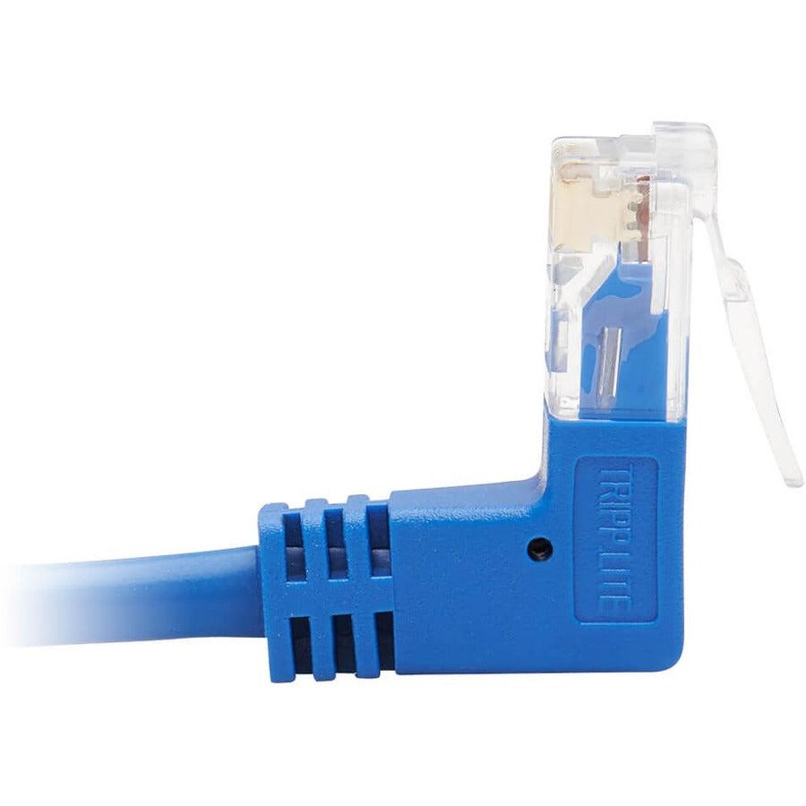 Tripp Lite N204-S01-Bl-Up Up-Angle Cat6 Gigabit Molded Slim Utp Ethernet Cable (Rj45 Right-Angle Up M To Rj45 M), Blue, 1 Ft. (0.31 M)