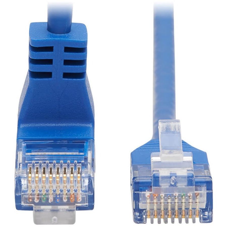 Tripp Lite N204-S01-Bl-Up Up-Angle Cat6 Gigabit Molded Slim Utp Ethernet Cable (Rj45 Right-Angle Up M To Rj45 M), Blue, 1 Ft. (0.31 M)